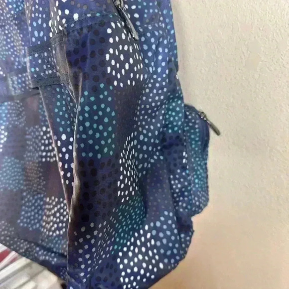 Lug Packable Tote Bag Blue Polka Dots Travel Foldable and Lightweight - Picture 6 of 7